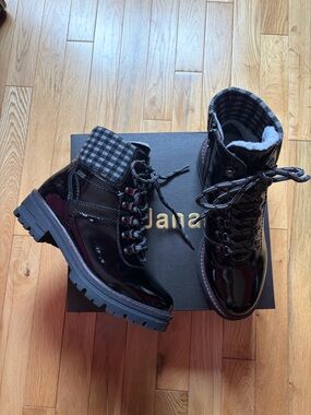 Jana Black Patent Boots